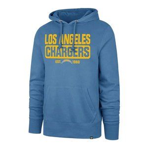 NEW $70 47 Brand Los Angeles Chargers Hoodie Sweatshirt! Small  Blue With Yellow